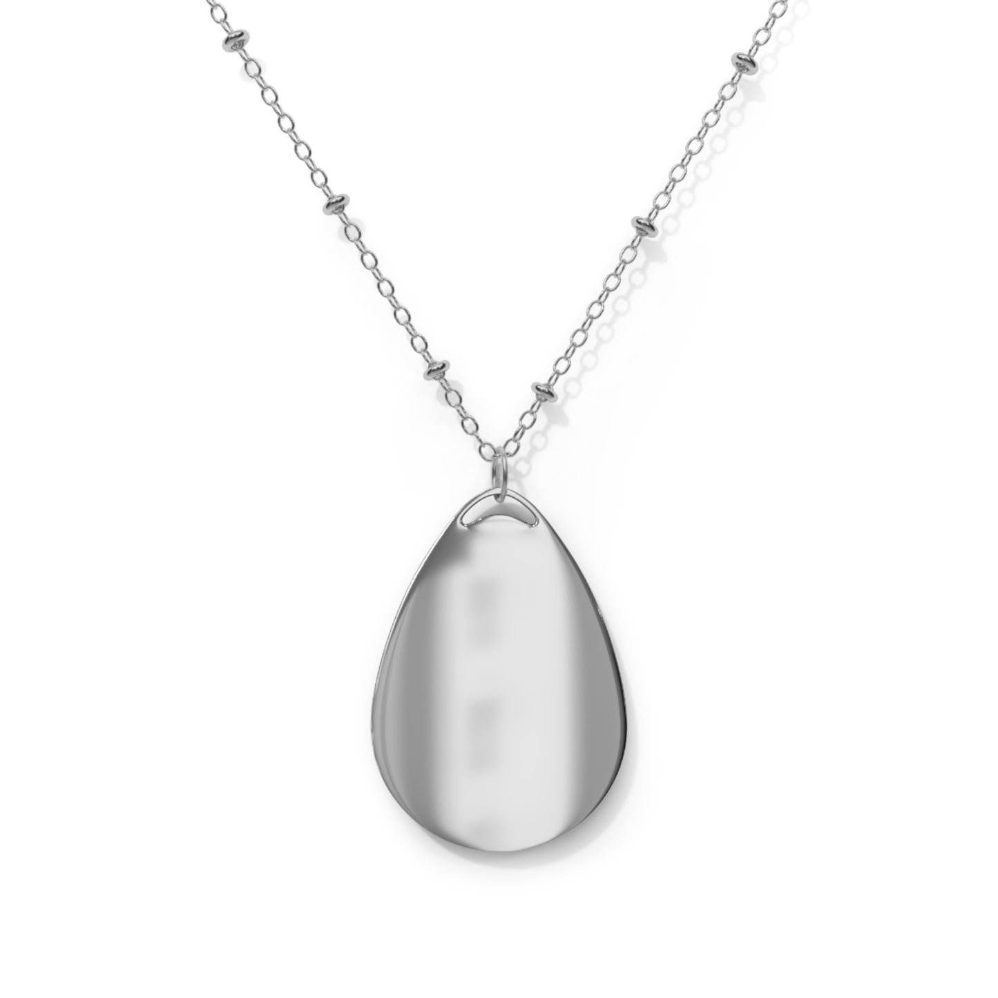 Personalized Softball Mom Oval Necklace — Custom Name Teardrop Pendant