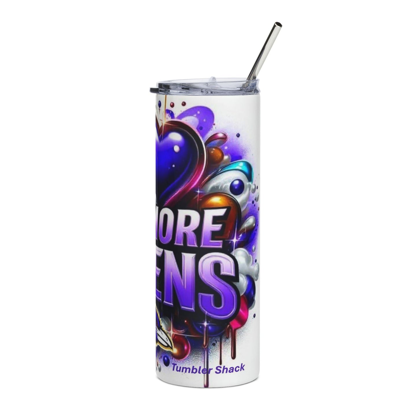 I Love Baltimore Ravens 20oz Stainless Tumbler — NFL Team Travel Cup