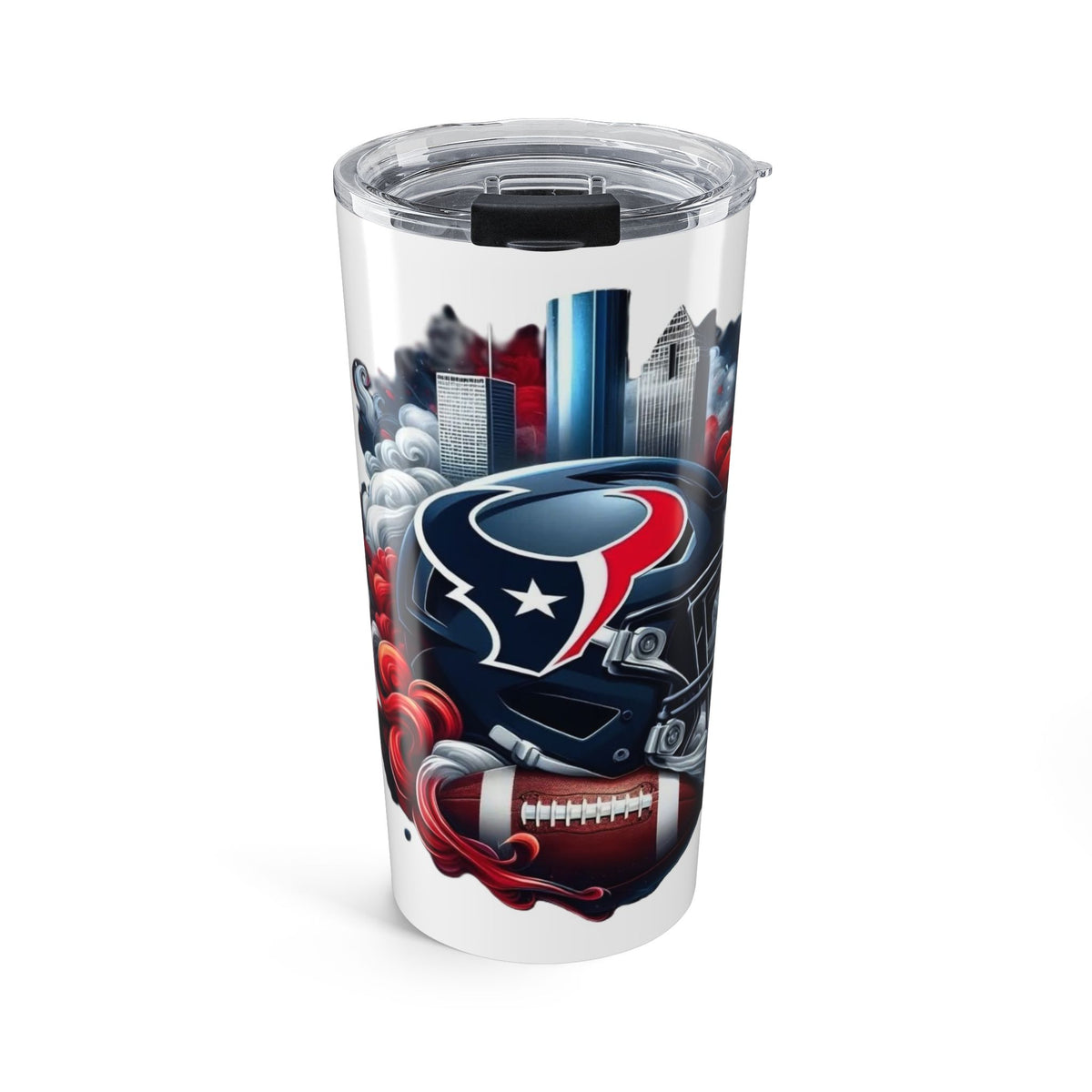 Houston Texans Football 20oz Tumbler – Insulated Travel Cup with Helmet & City Design