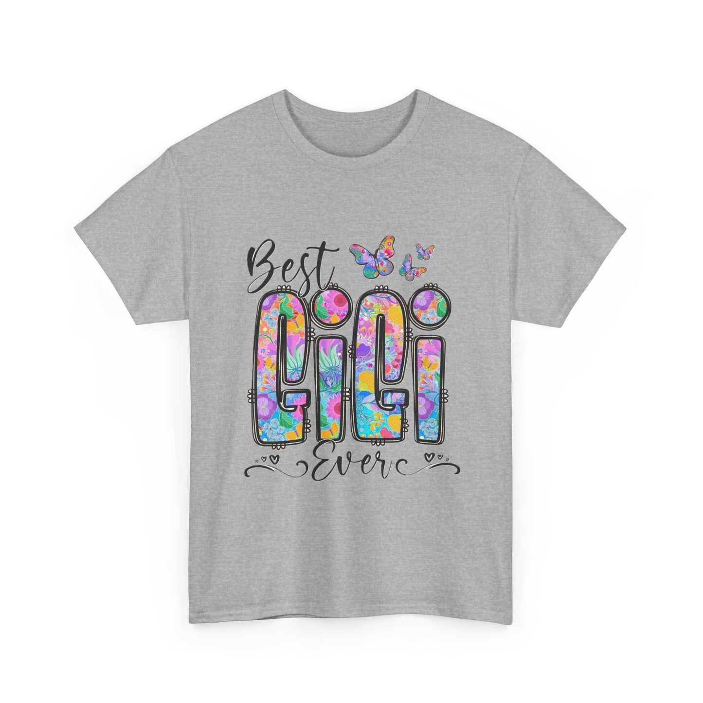 Best Gigi Ever T-Shirt — Colorful Floral Butterfly Grandma Tee