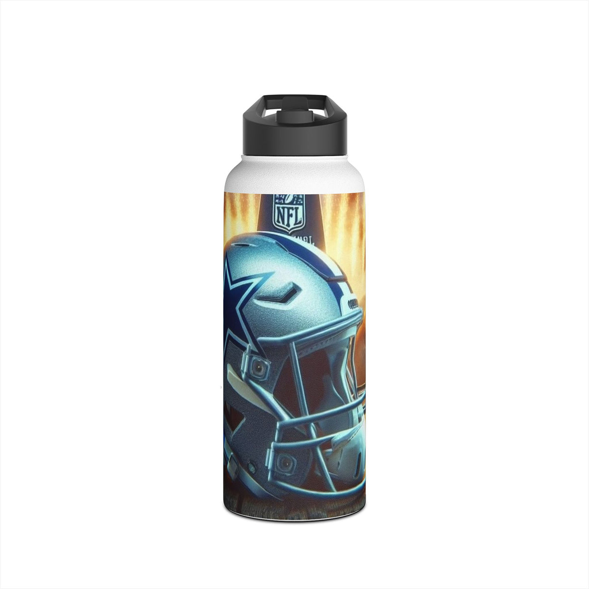 Dallas Cowboys Stainless Steel Water Bottle — NFL Helmet Design