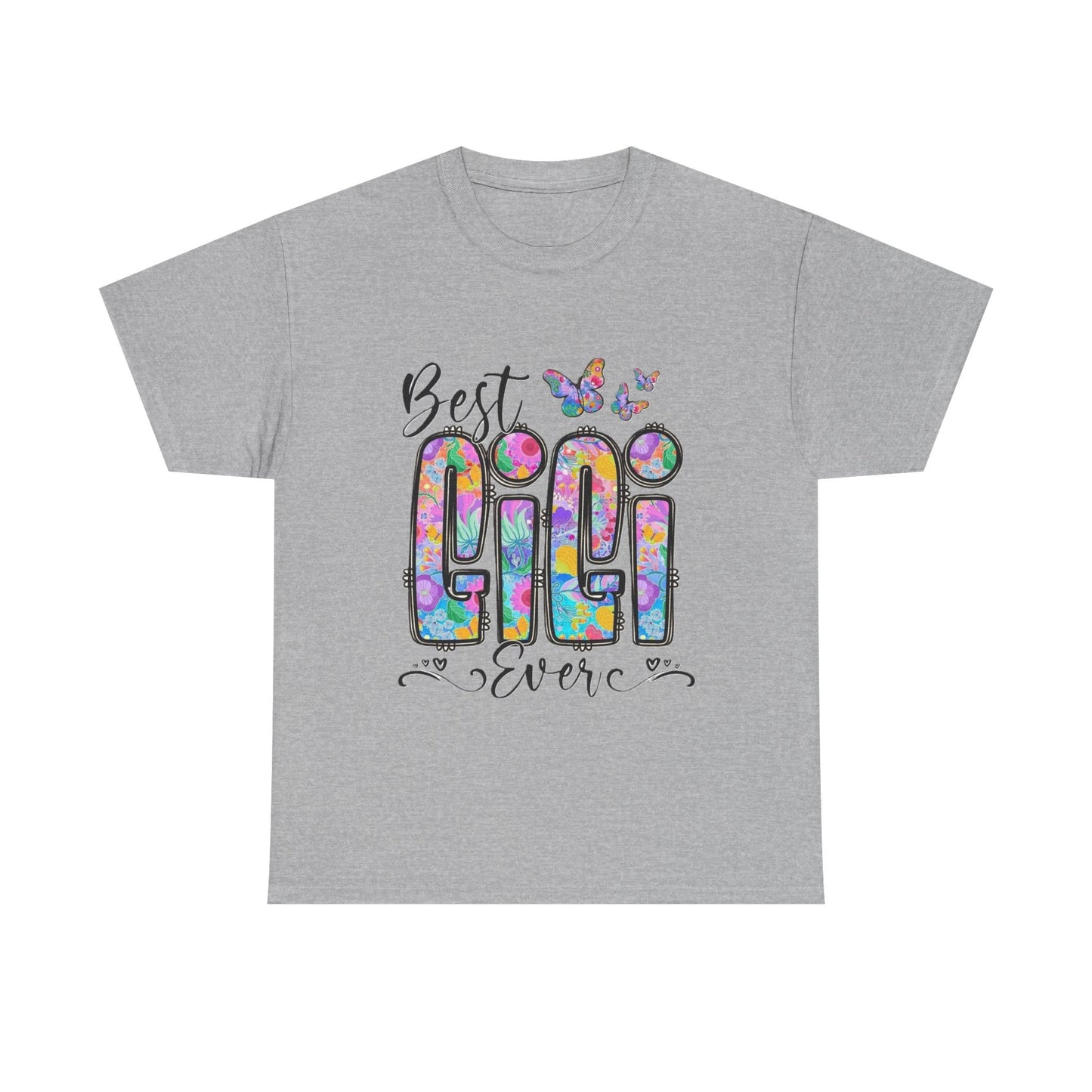 Best Gigi Ever T-Shirt — Colorful Floral Butterfly Grandma Tee