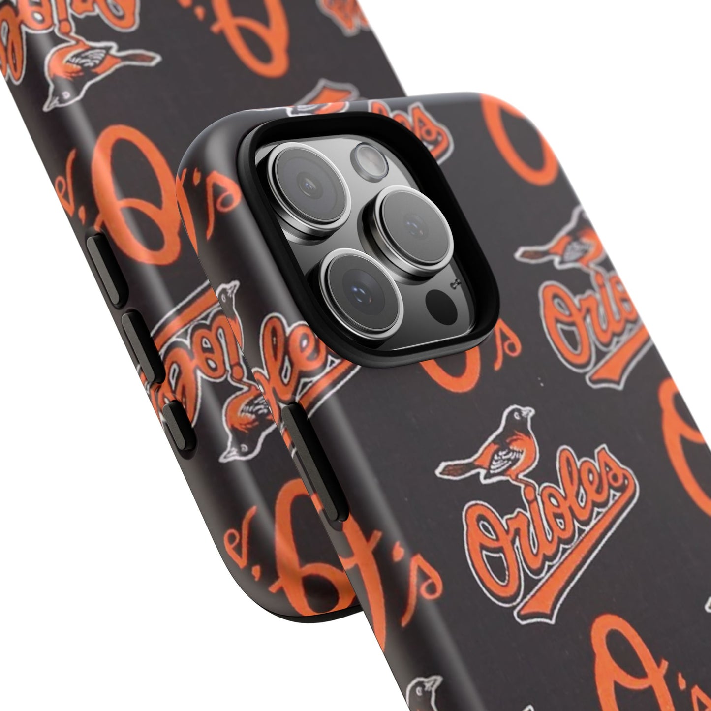 Orioles Pattern Phone Case — Baltimore Orioles Logo Repeat Protective Case