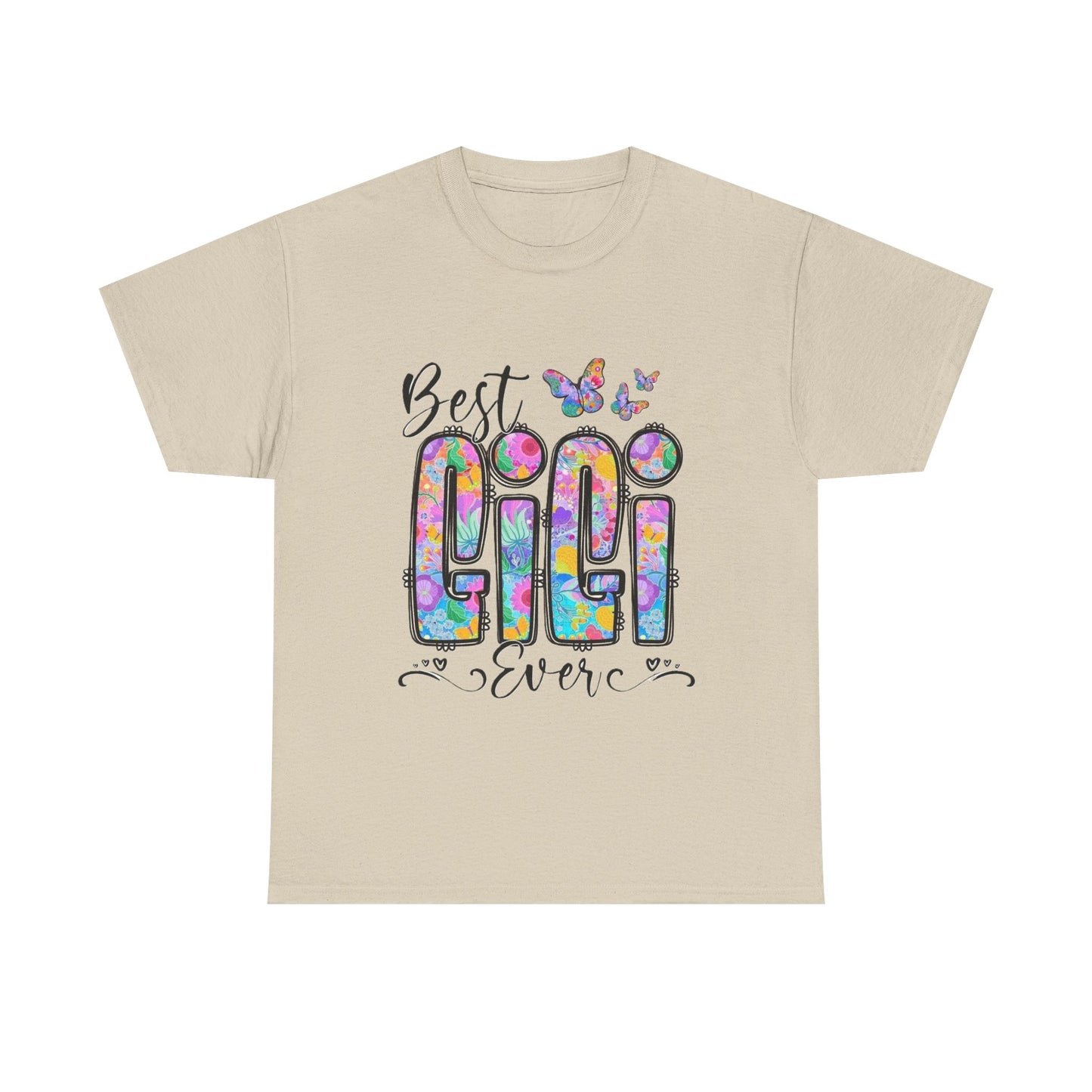 Best Gigi Ever T-Shirt — Colorful Floral Butterfly Grandma Tee