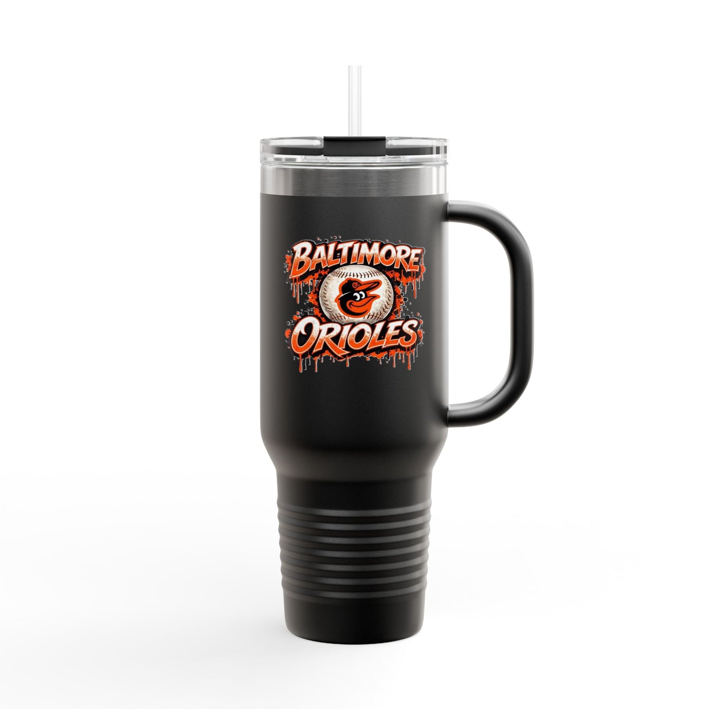 Baltimore Orioles 40oz Insulated Travel Mug — Team Logo, Spill‑Resistant Tumbler
