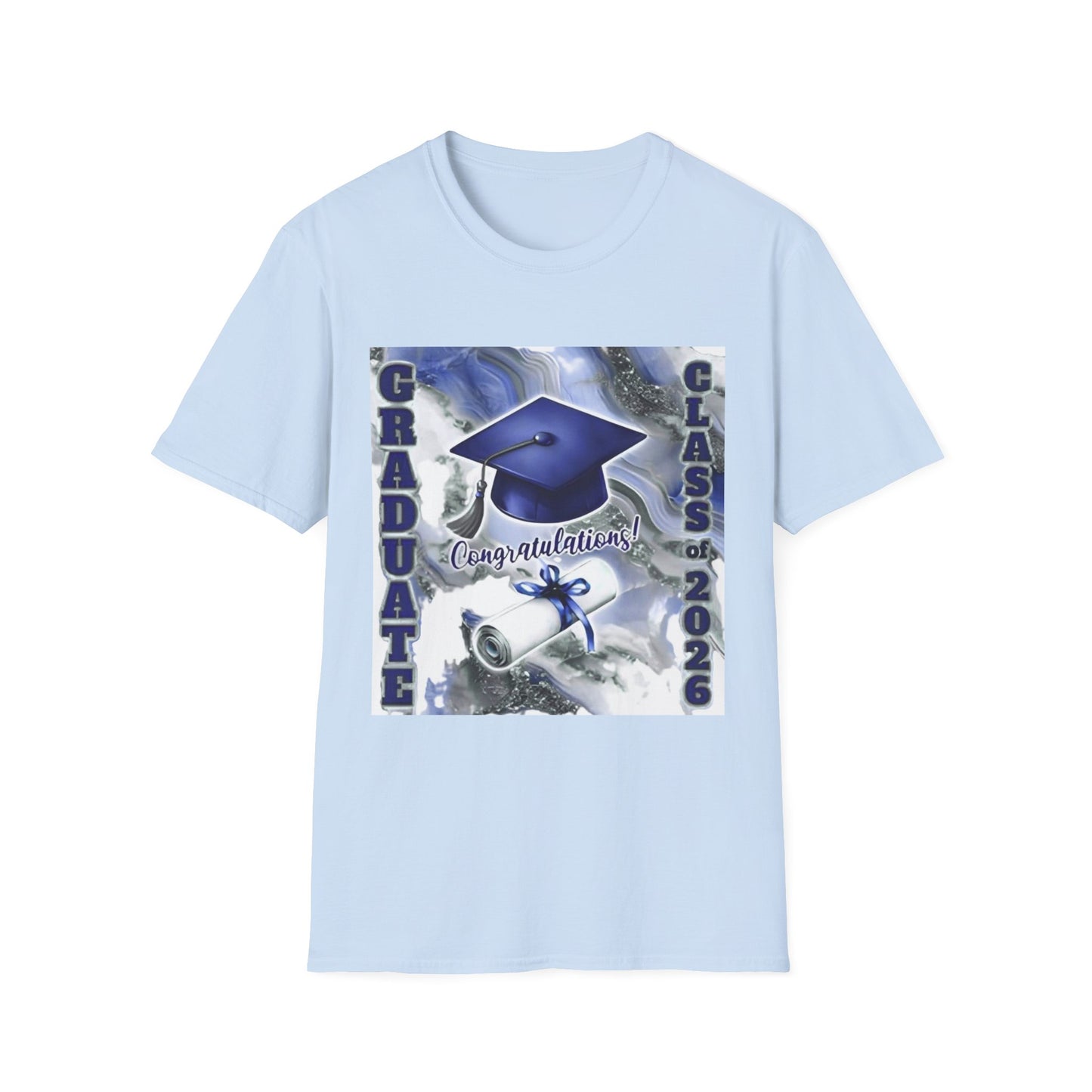 Graduation Class 2026 T-Shirt – Congratulations Cap & Diploma Design
