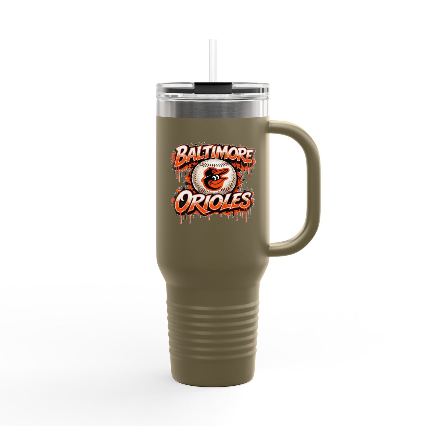 Baltimore Orioles 40oz Insulated Travel Mug — Team Logo, Spill‑Resistant Tumbler