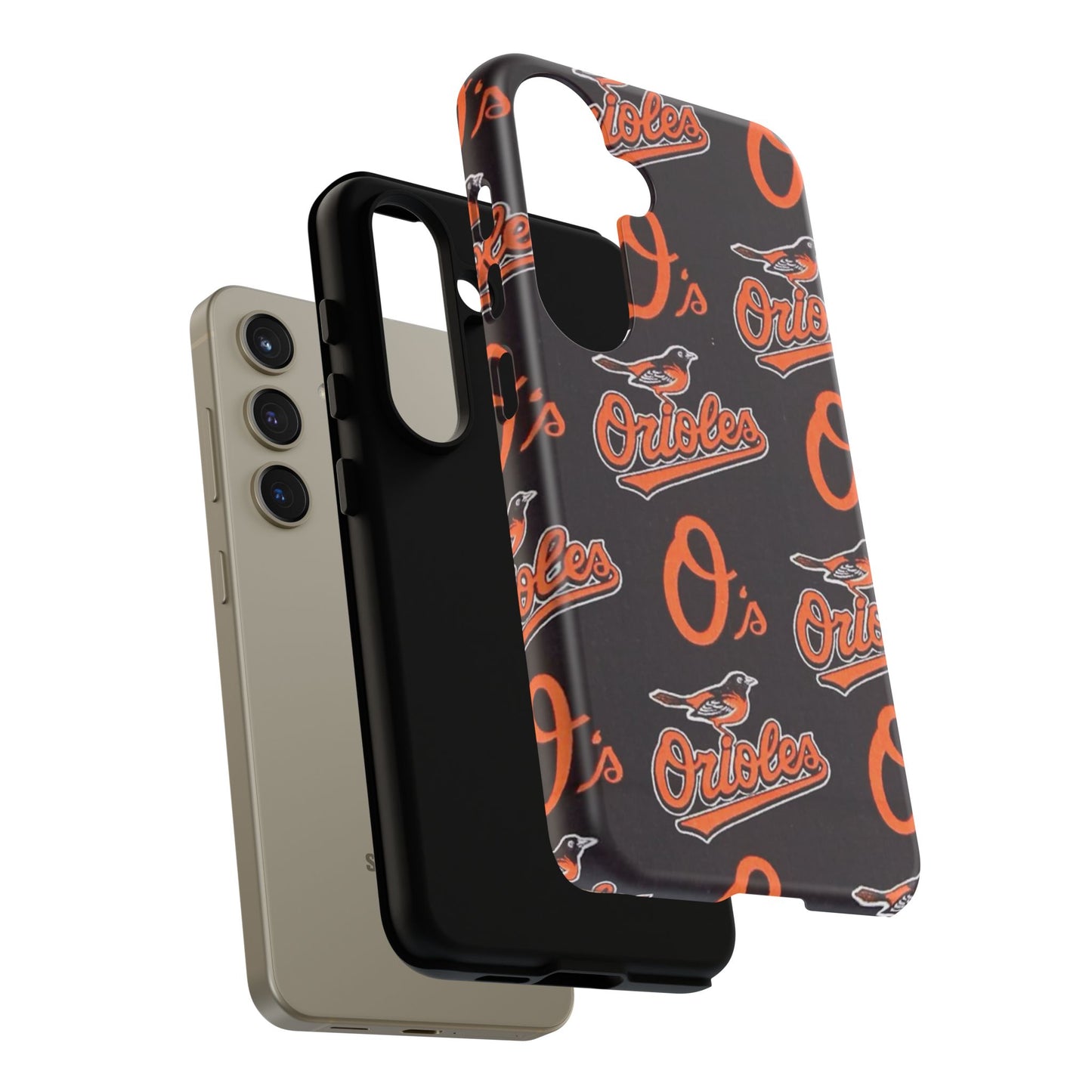 Orioles Pattern Phone Case — Baltimore Orioles Logo Repeat Protective Case