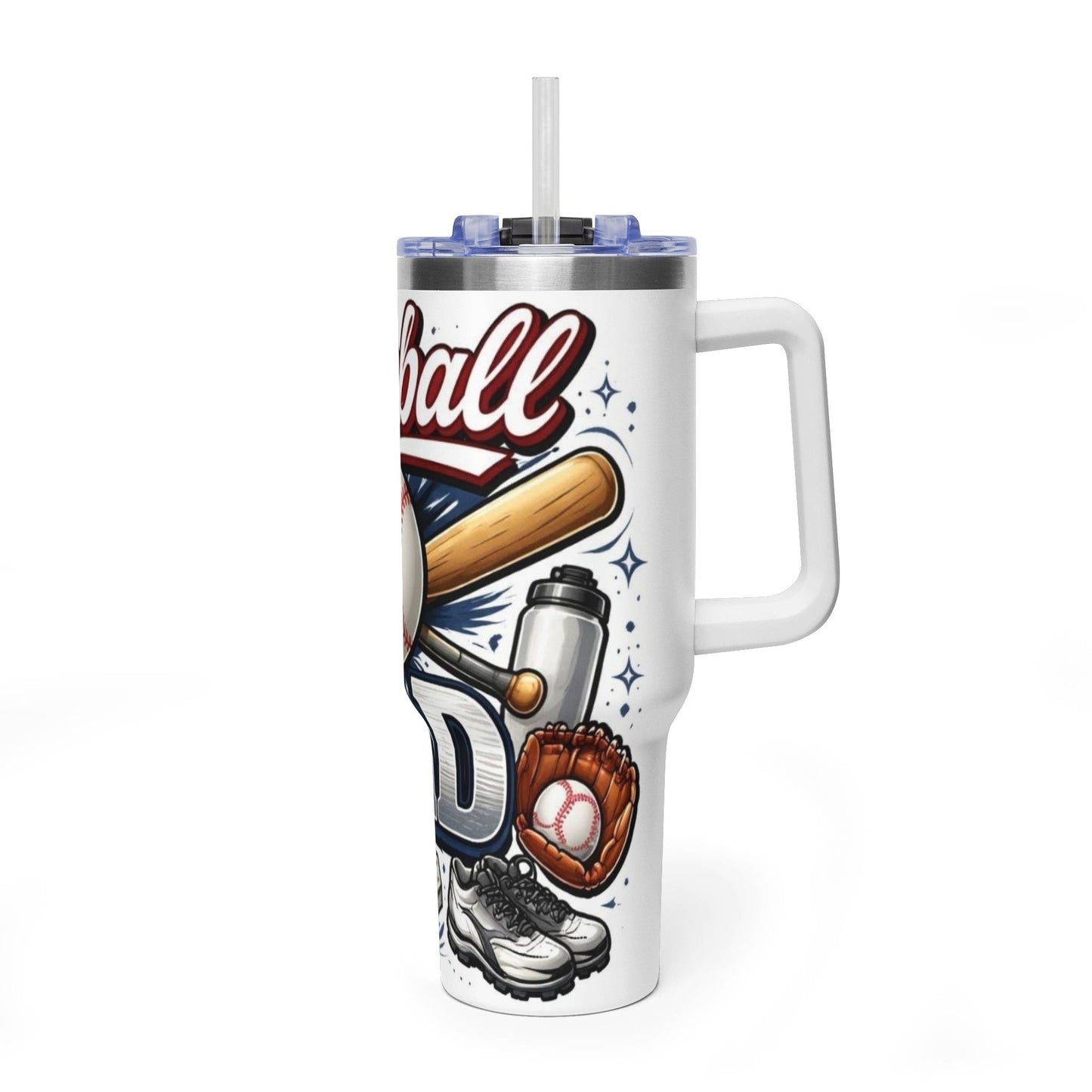 Baseball Dad 40oz Vacuum Tumbler - Insulated Sports Travel Mug