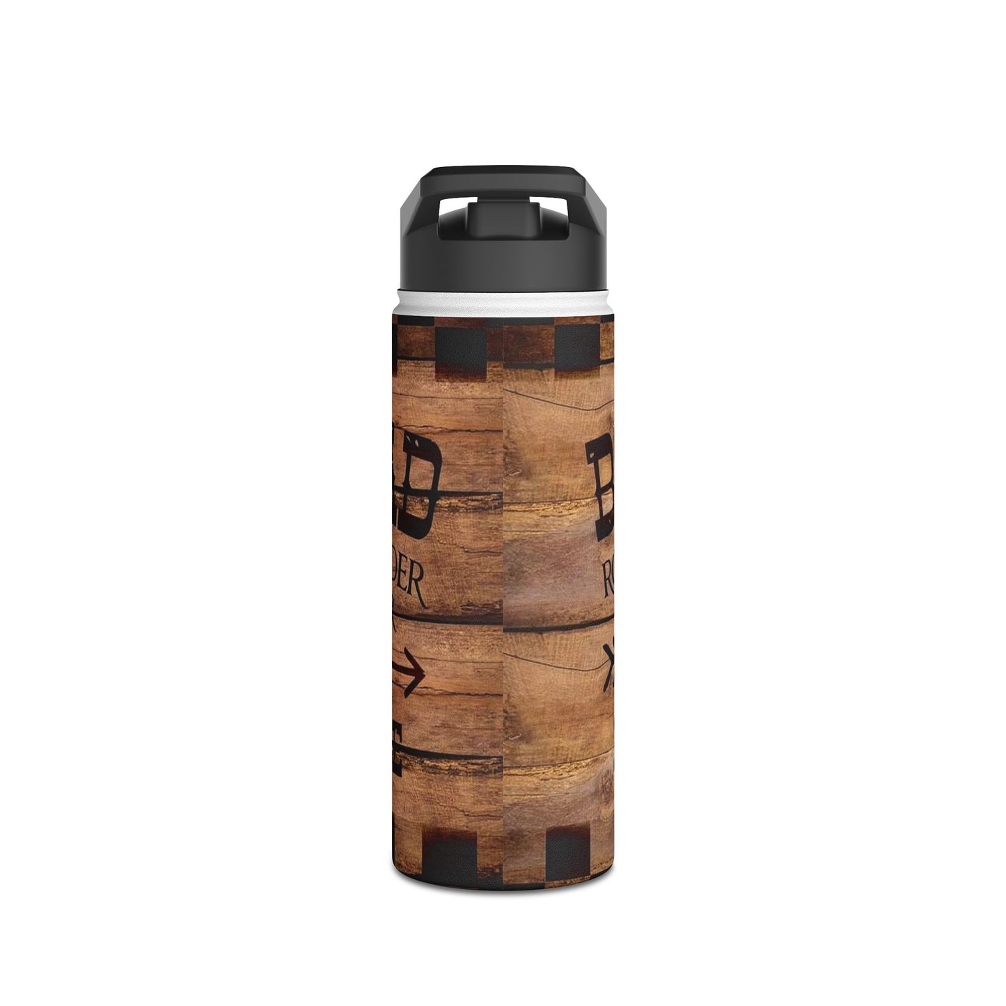 Rustic Veteran Dad Stainless Steel Water Bottle — 'Bonus Dad' Military Tribute