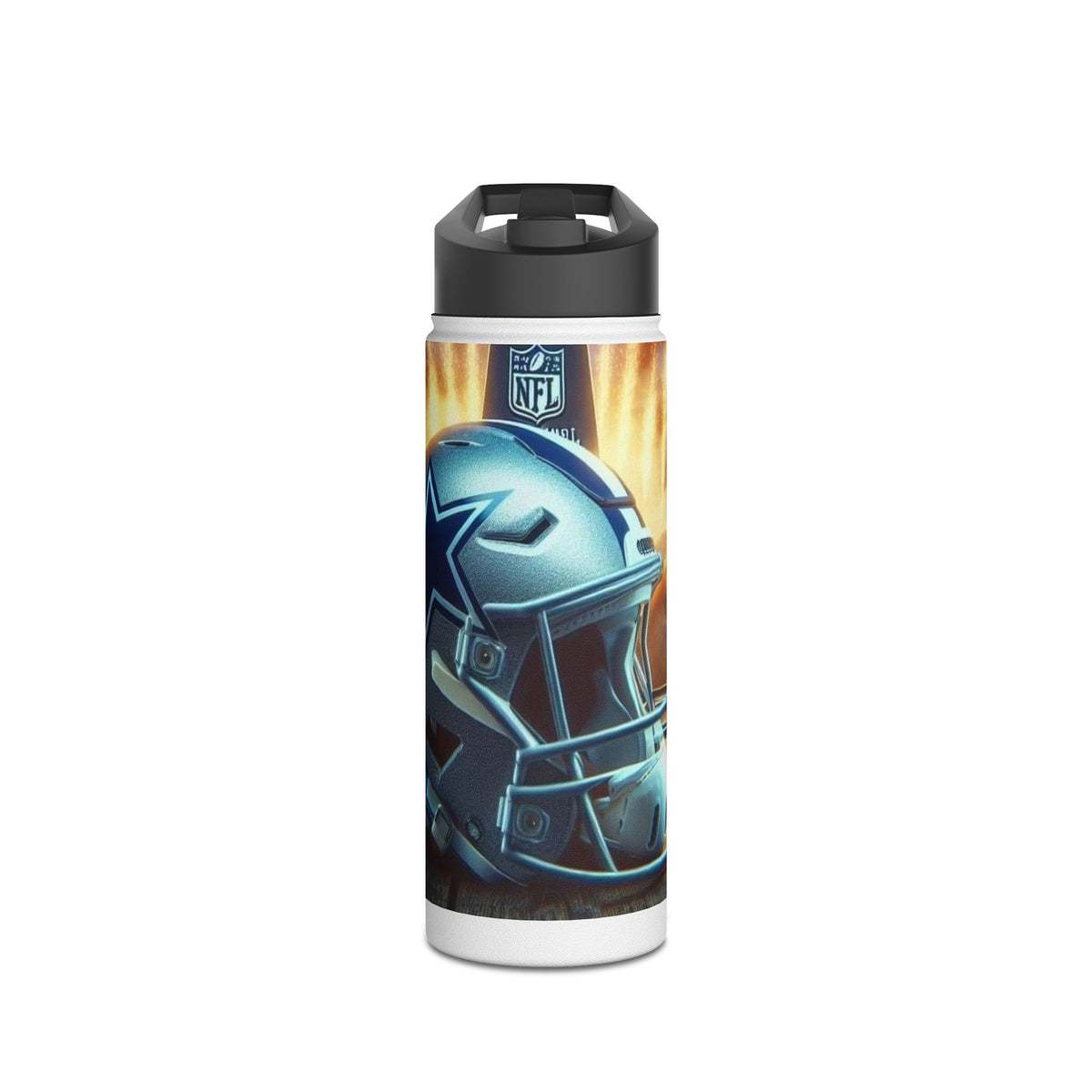 Dallas Cowboys Stainless Steel Water Bottle — NFL Helmet Design