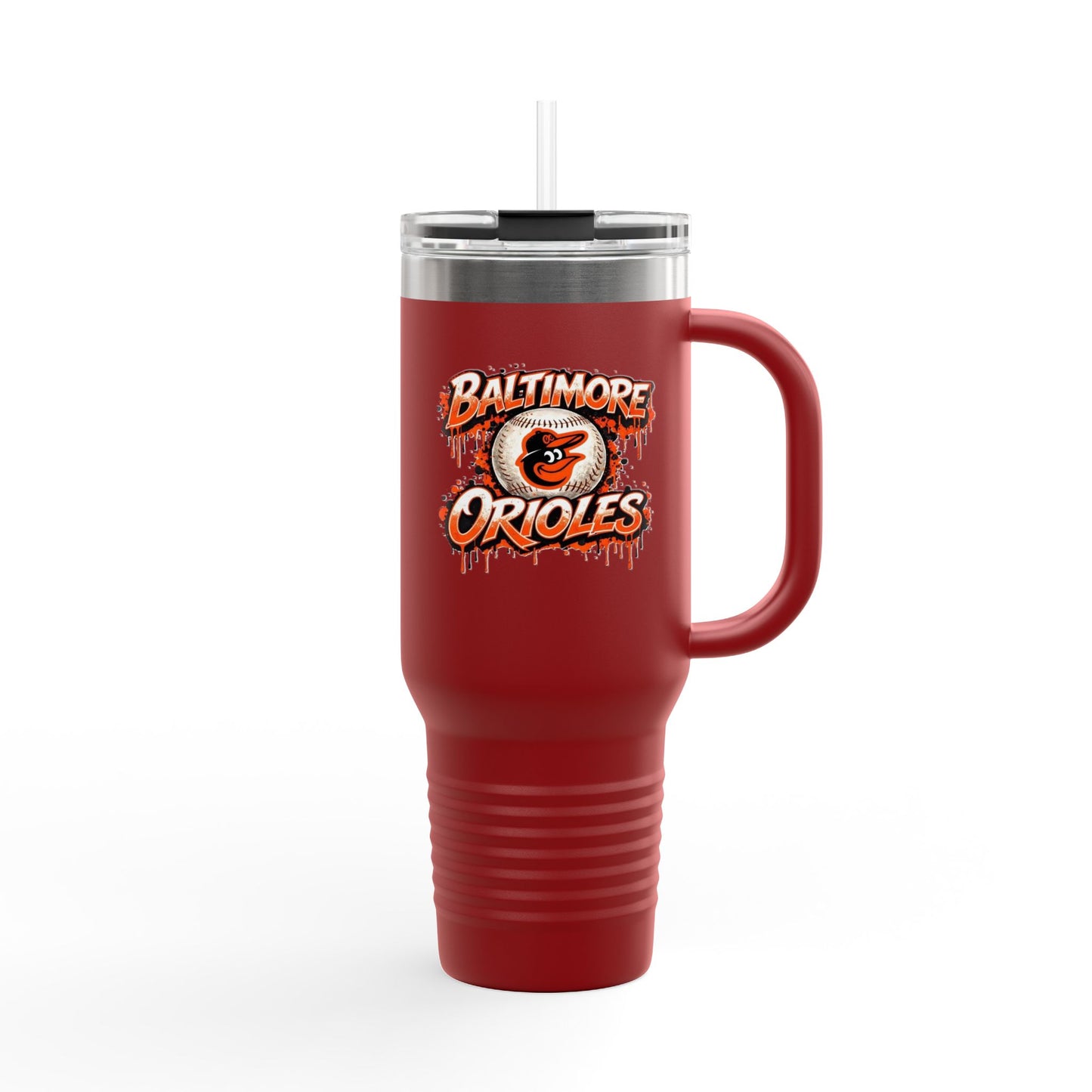 Baltimore Orioles 40oz Insulated Travel Mug — Team Logo, Spill‑Resistant Tumbler