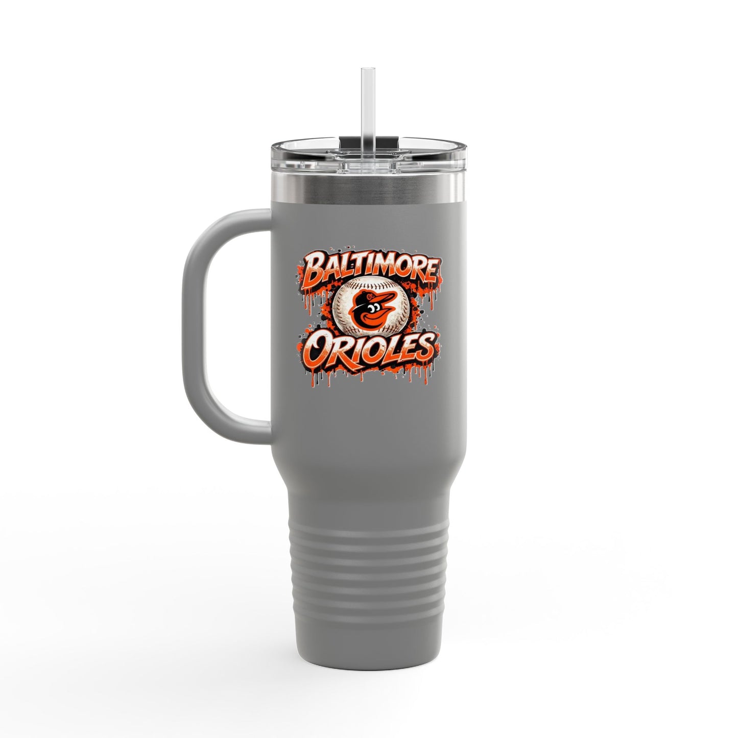 Baltimore Orioles 40oz Insulated Travel Mug — Team Logo, Spill‑Resistant Tumbler