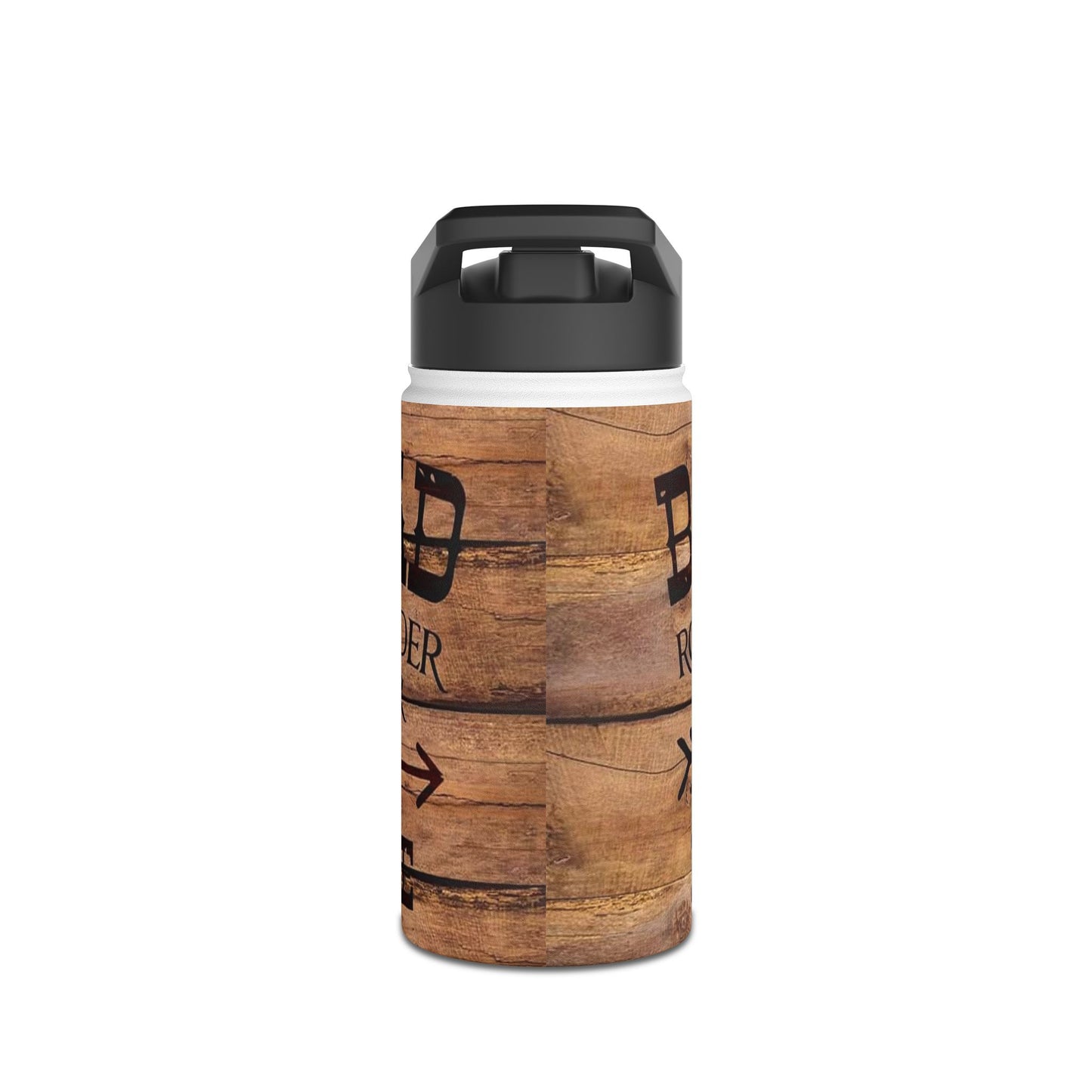 Rustic Veteran Dad Stainless Steel Water Bottle — 'Bonus Dad' Military Tribute