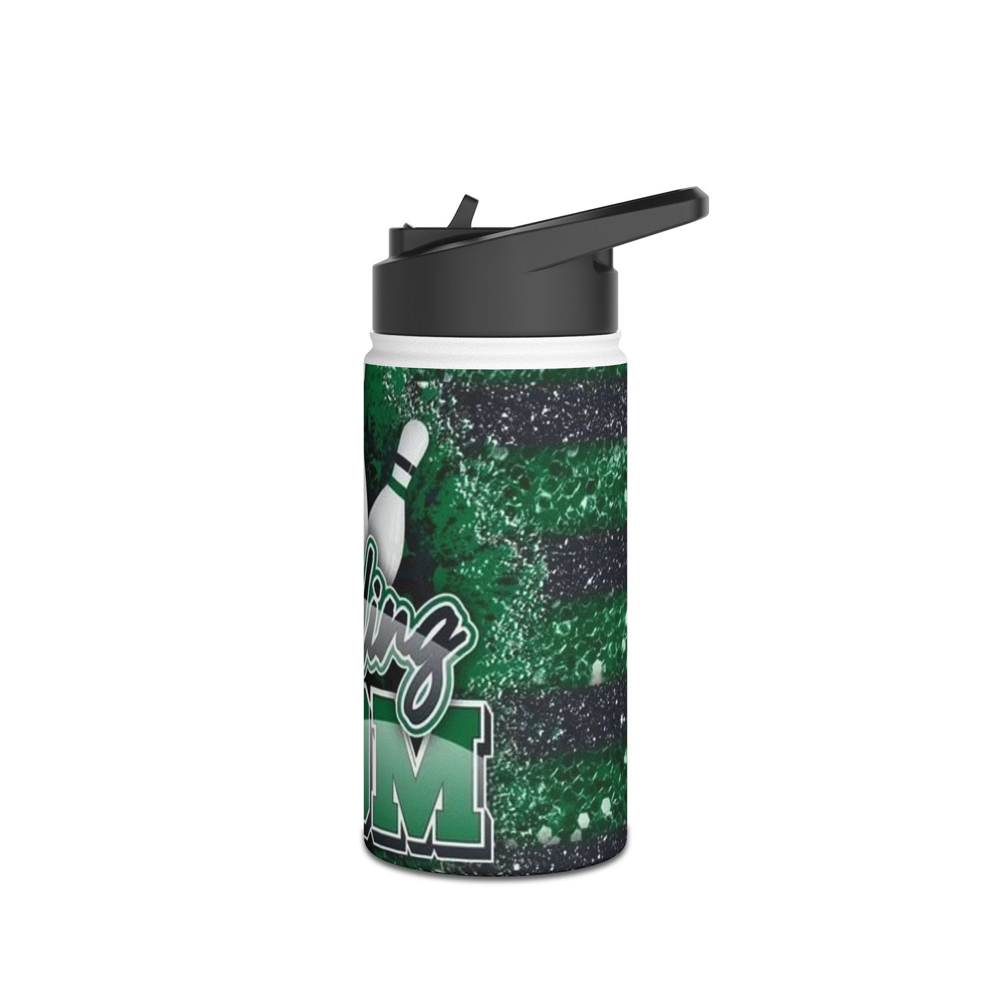 Bowling Mom Stainless Steel Water Bottle — Insulated Sports Bottle with 'Bowling Mom' Graphic