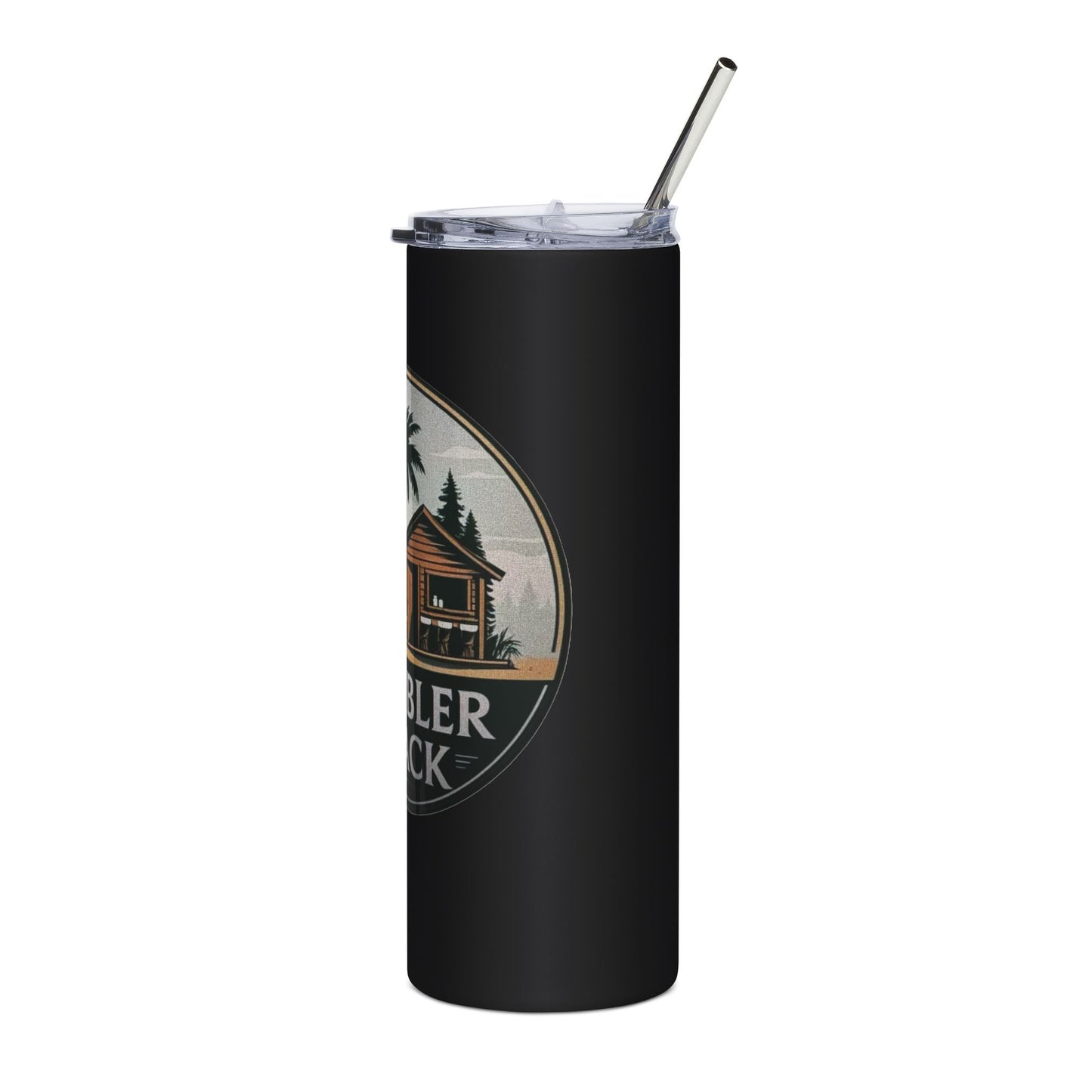 Tumbler Shack 20oz Stainless Tumbler – Retro Beach Bar Insulated Travel Cup