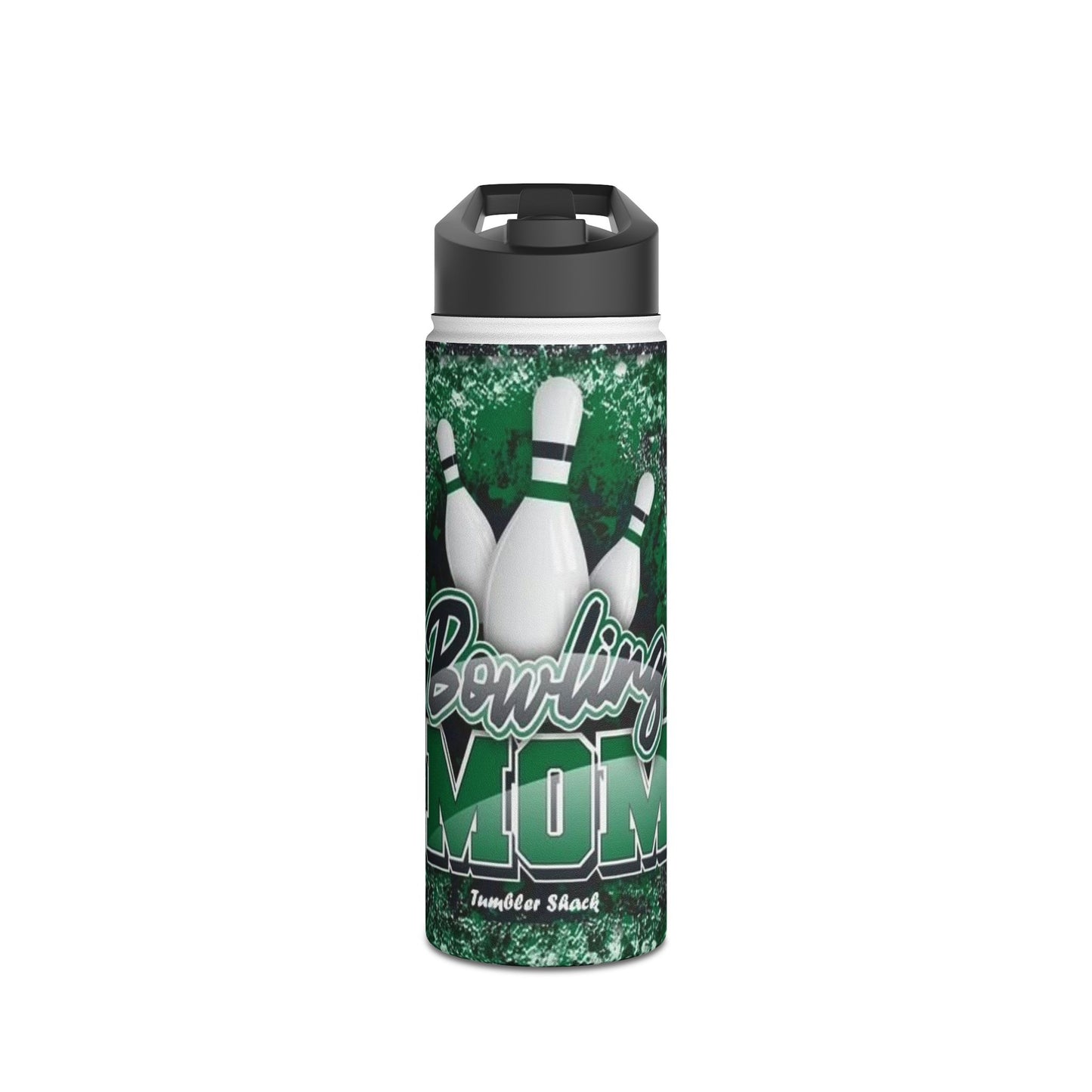 Bowling Mom Stainless Steel Water Bottle — Insulated Sports Bottle with 'Bowling Mom' Graphic