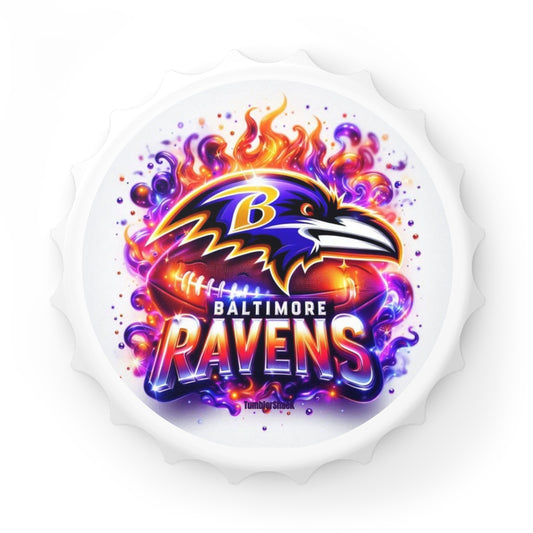 Baltimore Ravens Flame Logo Bottle Opener — NFL Team Bar Tool