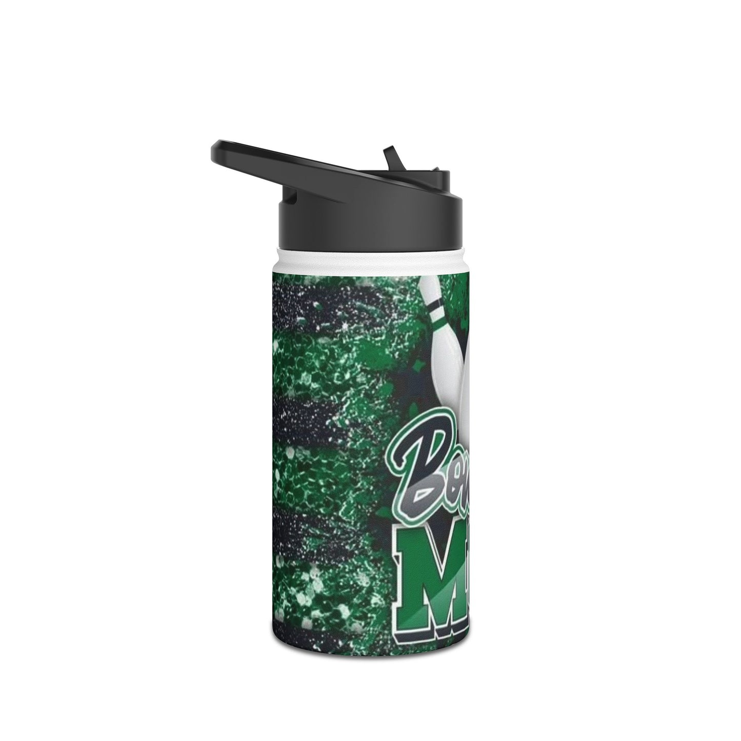 Bowling Mom Stainless Steel Water Bottle — Insulated Sports Bottle with 'Bowling Mom' Graphic