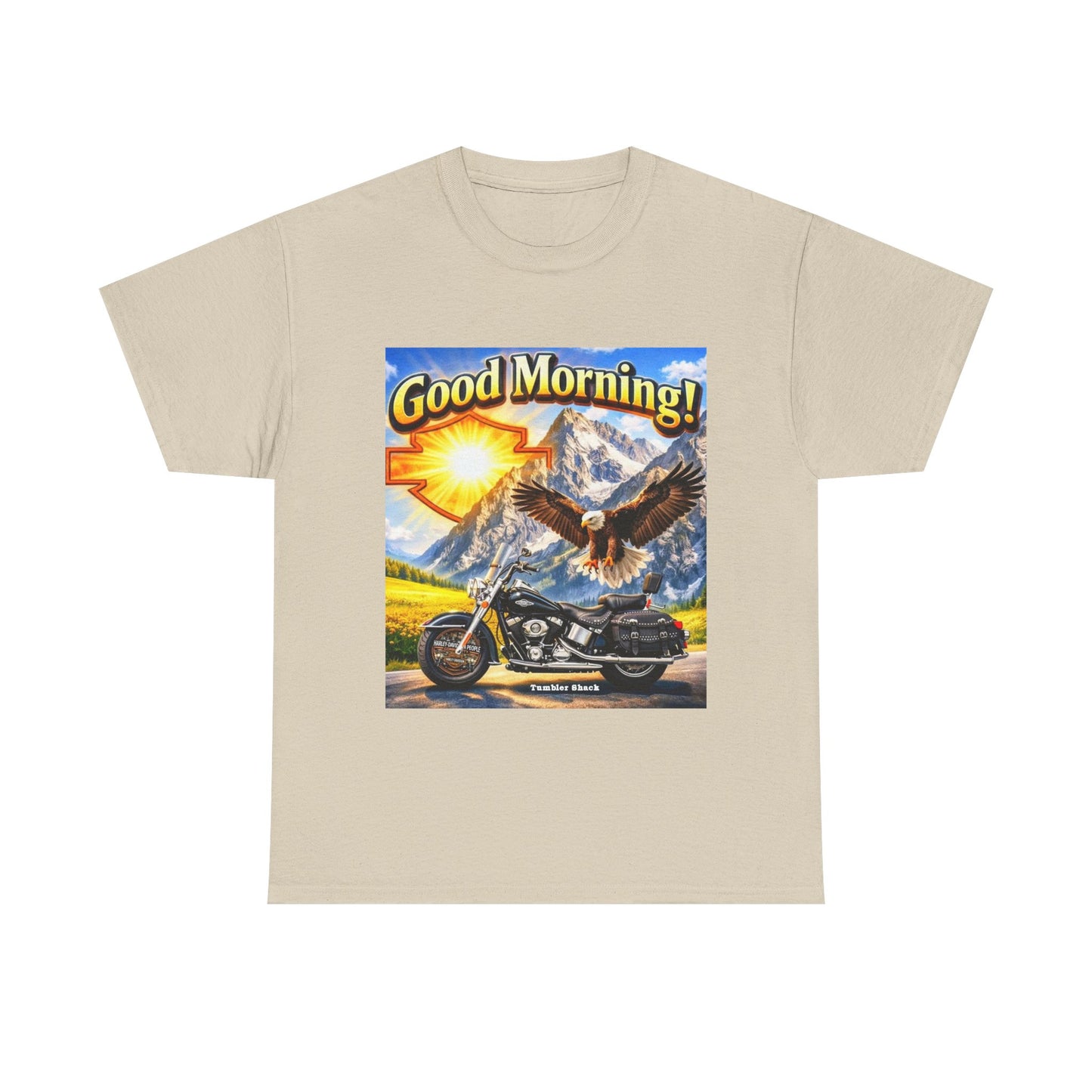 Good Morning! Motorcycle Eagle T‑Shirt — Vintage Biker Tee