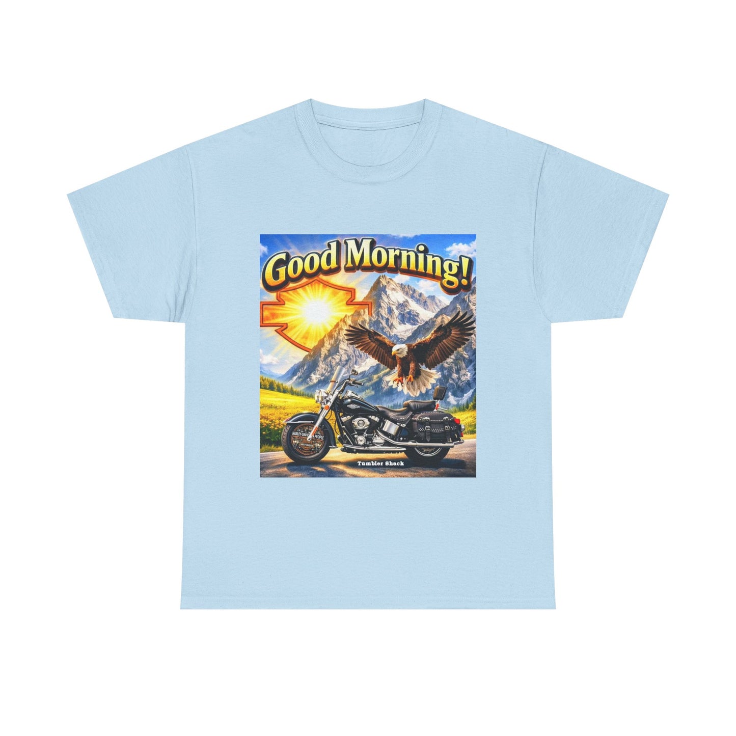 Good Morning! Motorcycle Eagle T‑Shirt — Vintage Biker Tee