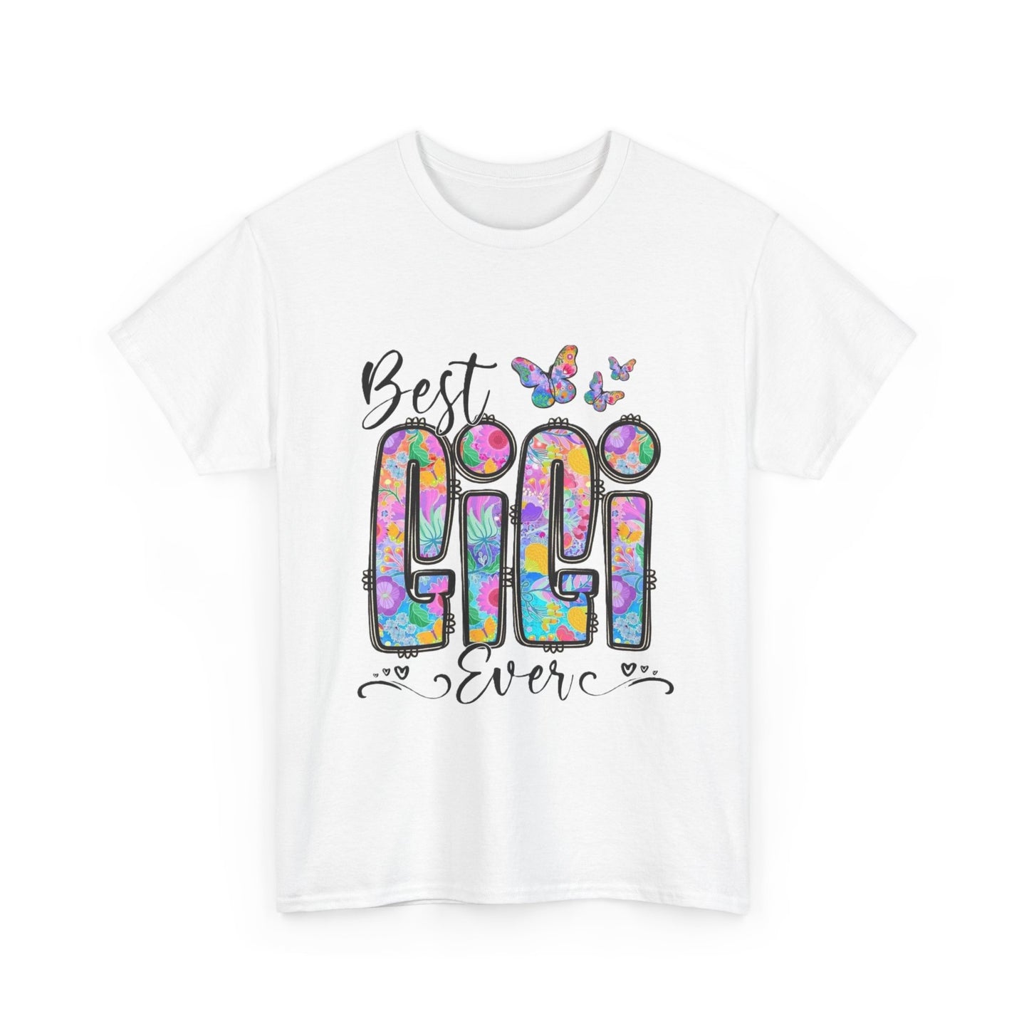 Best Gigi Ever T-Shirt — Colorful Floral Butterfly Grandma Tee