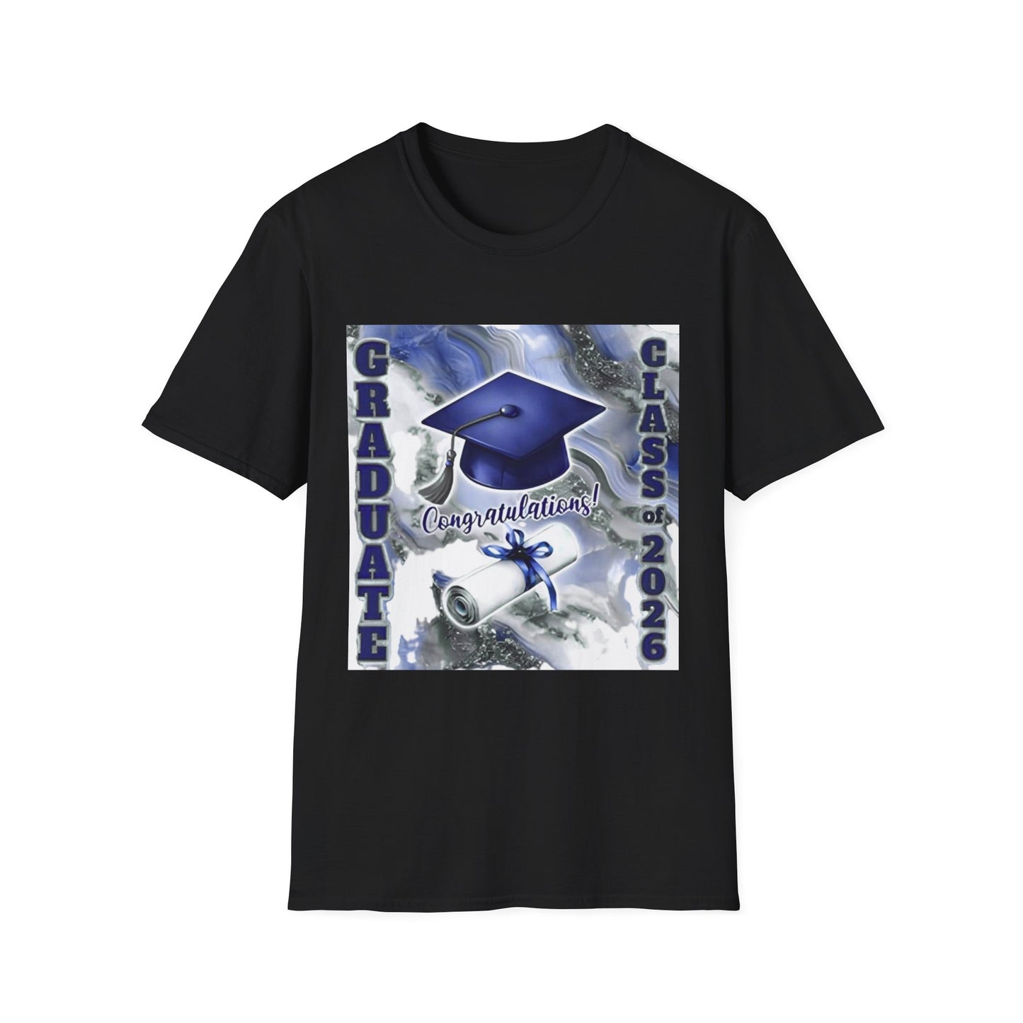 Graduation Class 2026 T-Shirt – Congratulations Cap & Diploma Design