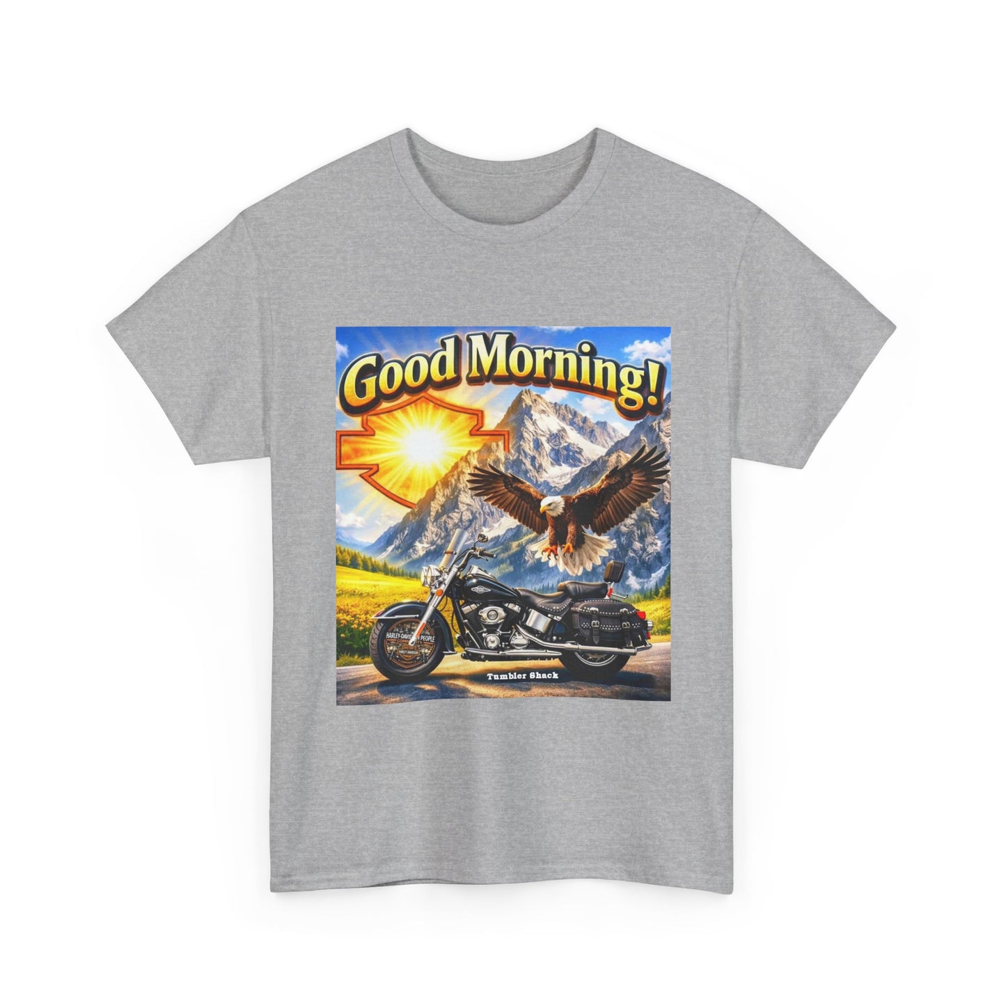 Good Morning! Motorcycle Eagle T‑Shirt — Vintage Biker Tee