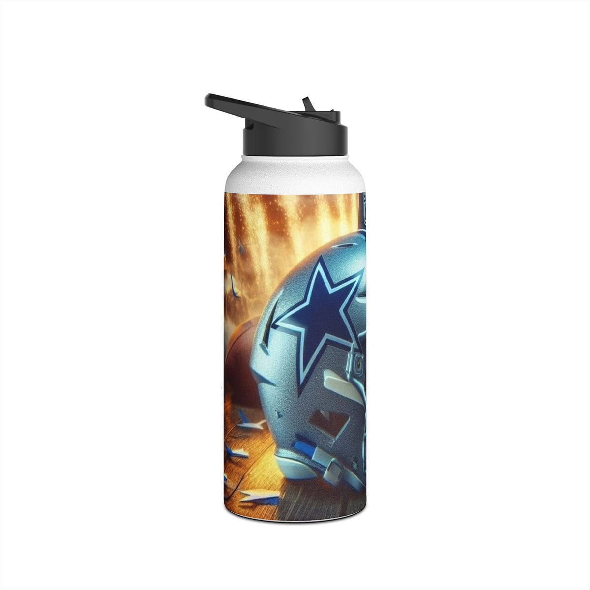 Dallas Cowboys Stainless Steel Water Bottle — NFL Helmet Design