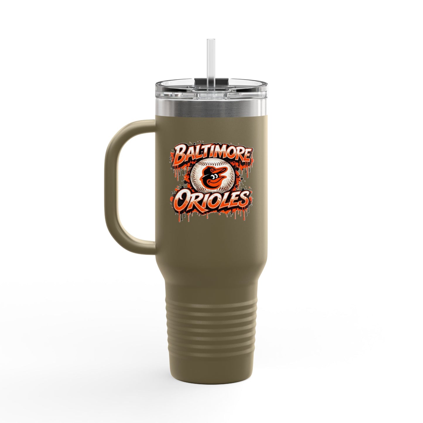 Baltimore Orioles 40oz Insulated Travel Mug — Team Logo, Spill‑Resistant Tumbler