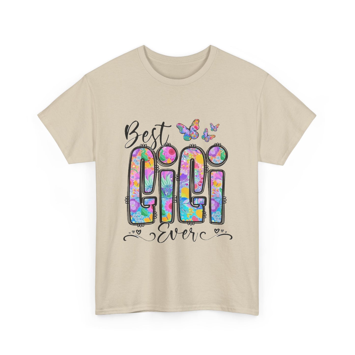Best Gigi Ever T-Shirt — Colorful Floral Butterfly Grandma Tee