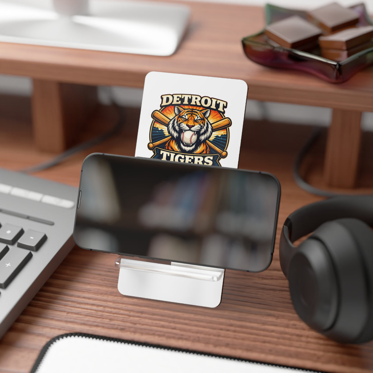 Detroit Tigers Phone Stand — Foldable Mobile Display Stand for Smartphones