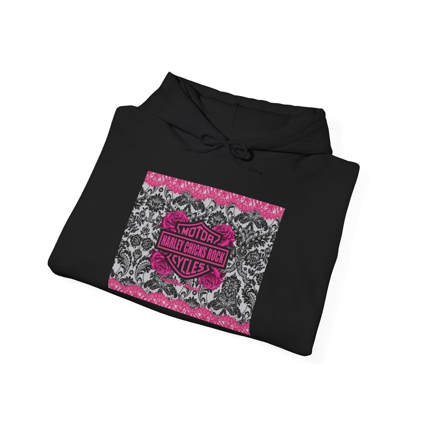 Hoodie — 'Hand Over the Scissors' Pink Floral Barber Quote Hoodie