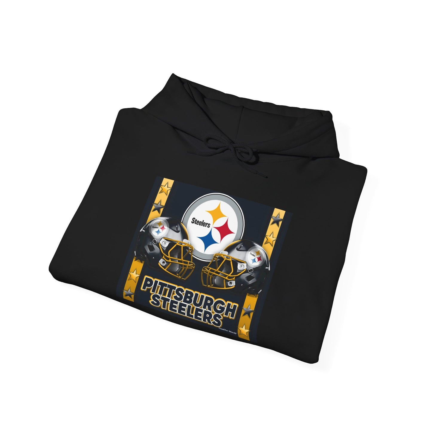 Pittsburgh Steelers Logo Hooded Sweatshirt — Vintage Team Graphic Pullover