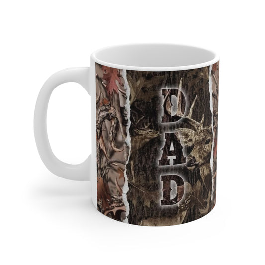 Dad Camo Coffee Mug – Rustic Hunting Father’s Day 11oz
