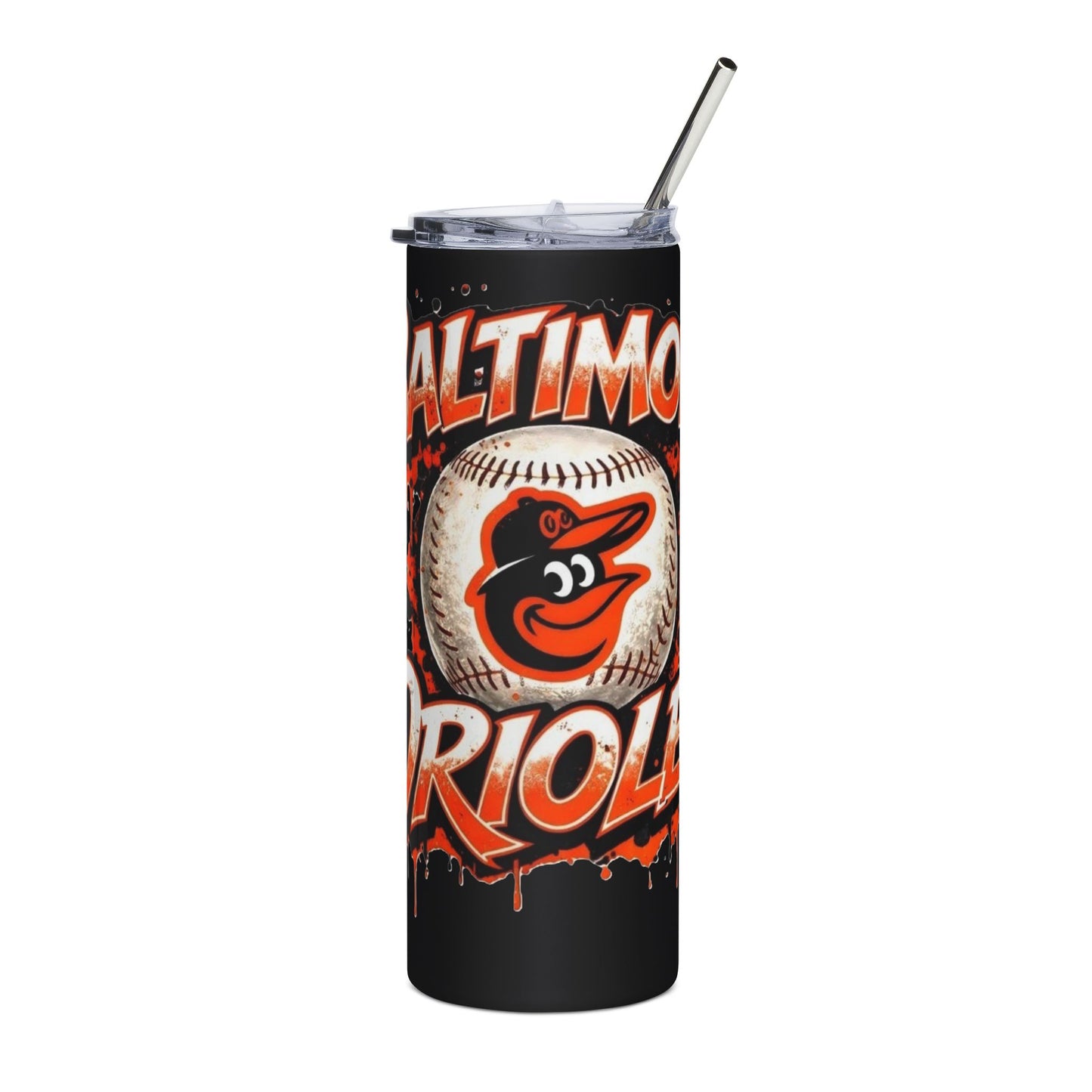 Baltimore Orioles Baseball 20oz Stainless Steel Tumbler