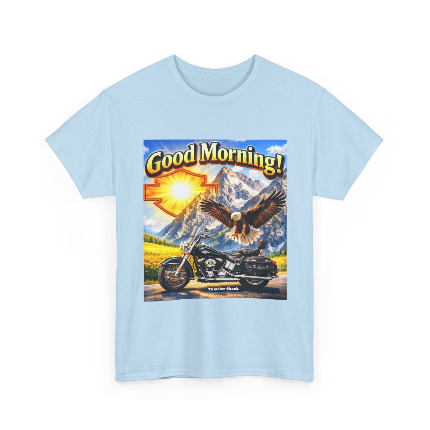 Good Morning! Motorcycle Eagle T‑Shirt — Vintage Biker Tee