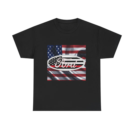 Ford American Flag T-Shirt — Patriotic Auto Logo Tee