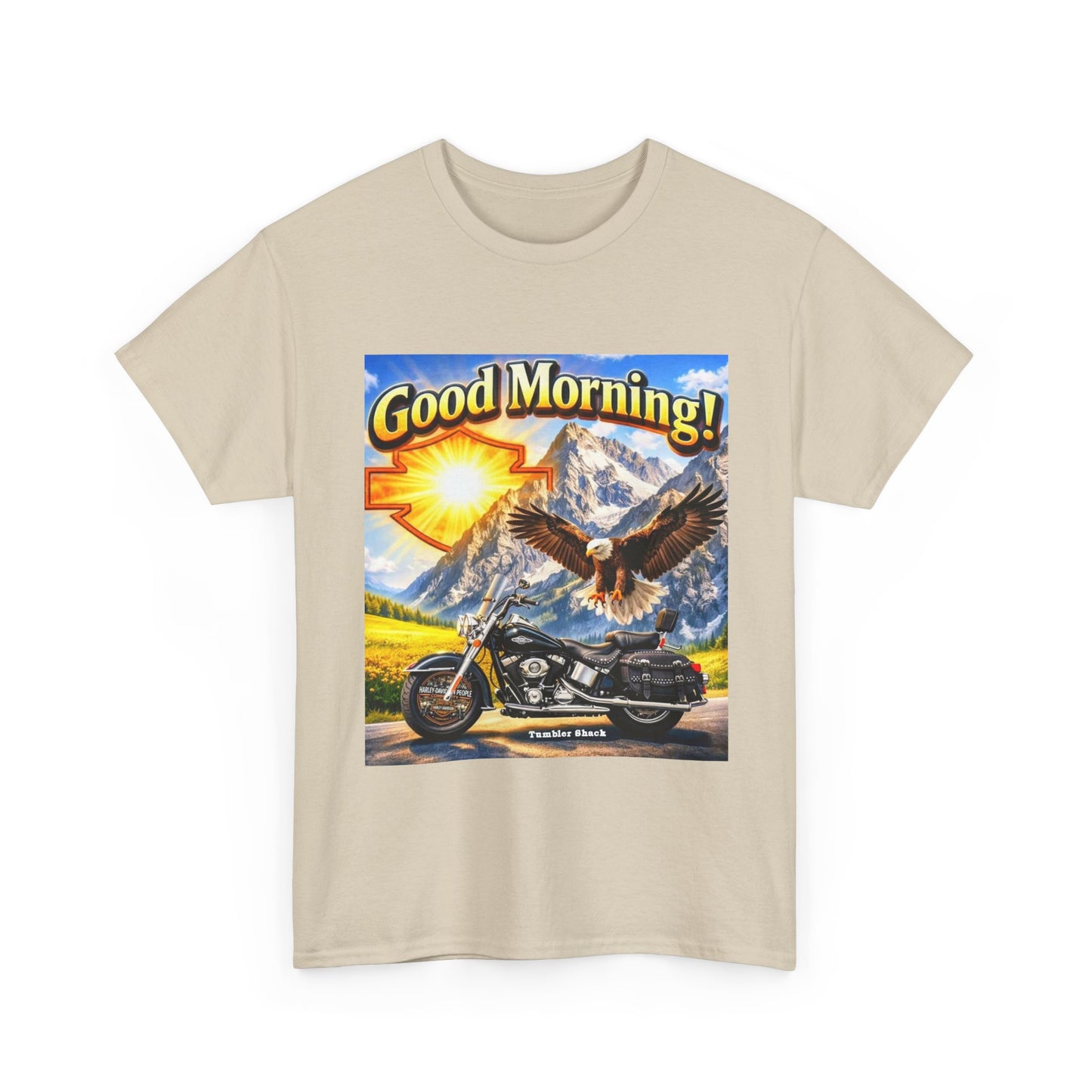 Good Morning! Motorcycle Eagle T‑Shirt — Vintage Biker Tee