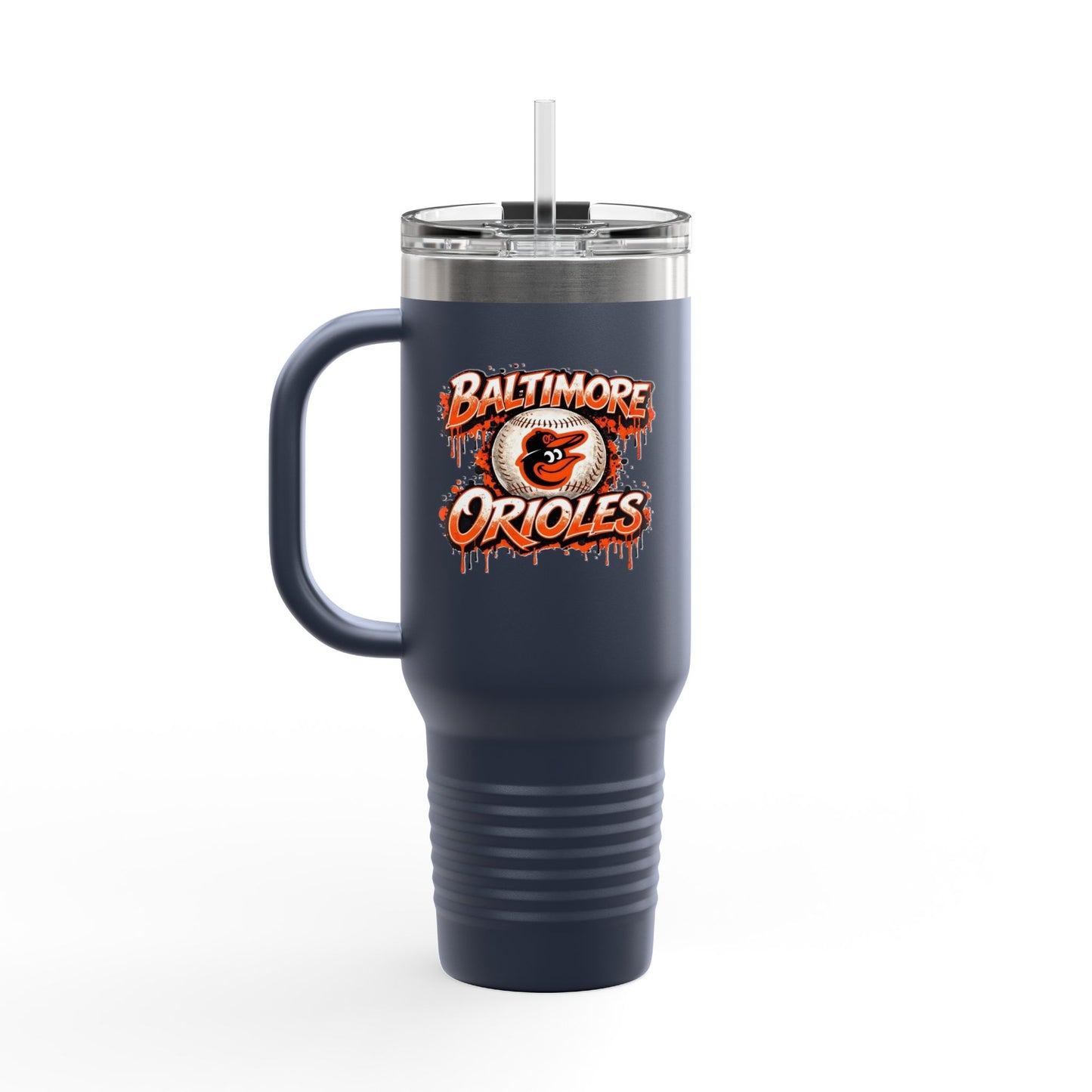 Baltimore Orioles 40oz Insulated Travel Mug — Team Logo, Spill‑Resistant Tumbler