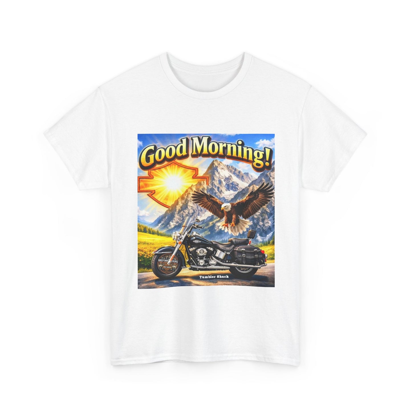 Good Morning! Motorcycle Eagle T‑Shirt — Vintage Biker Tee