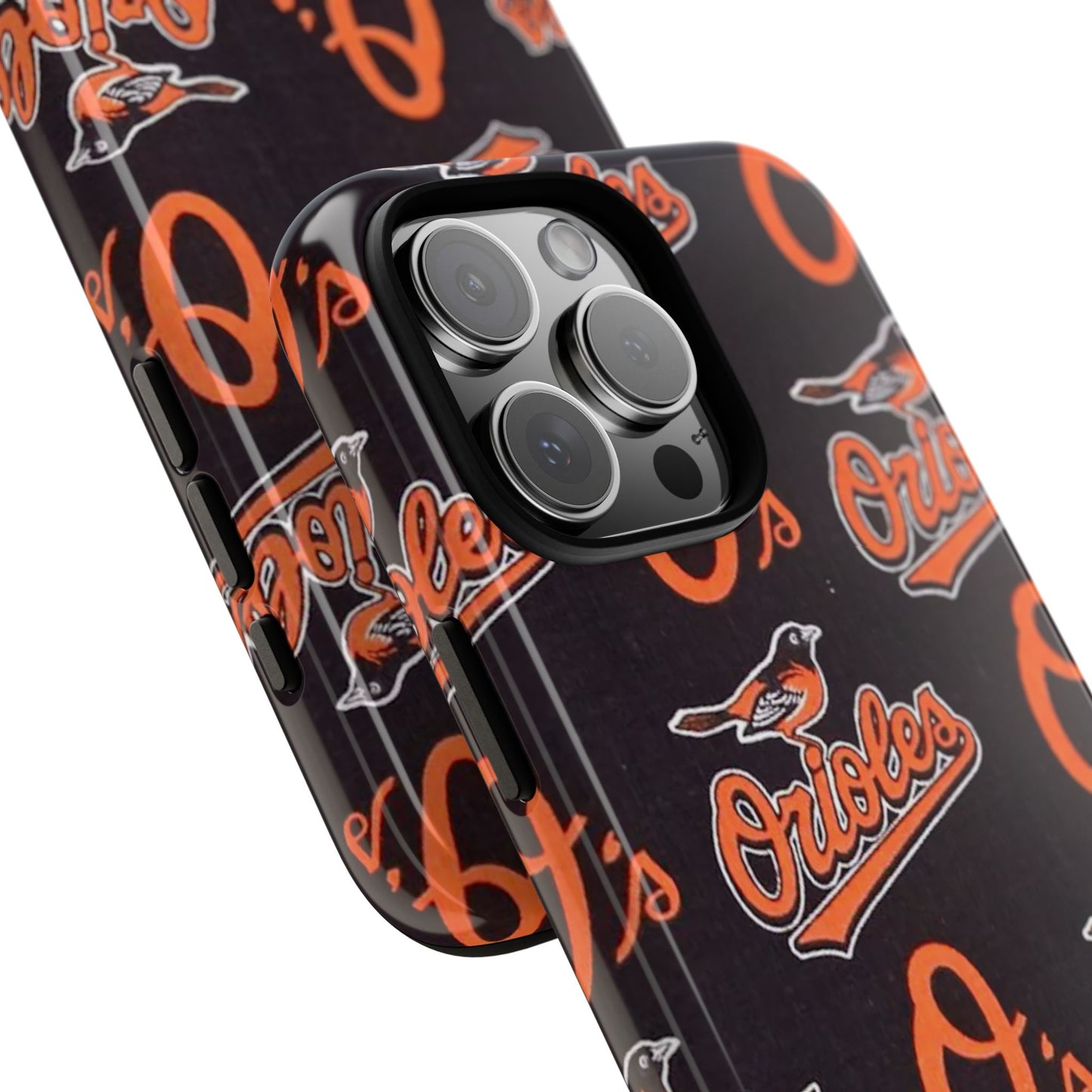 Orioles Pattern Phone Case — Baltimore Orioles Logo Repeat Protective Case